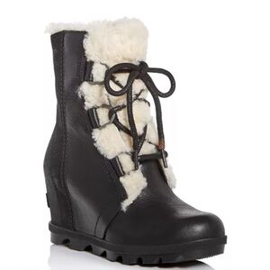 Women's Joan of Arctic Wedge II Waterproof Shearling Hidden Wedge Boots Sz 7
